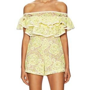 Yellow Floral Alexis Romper